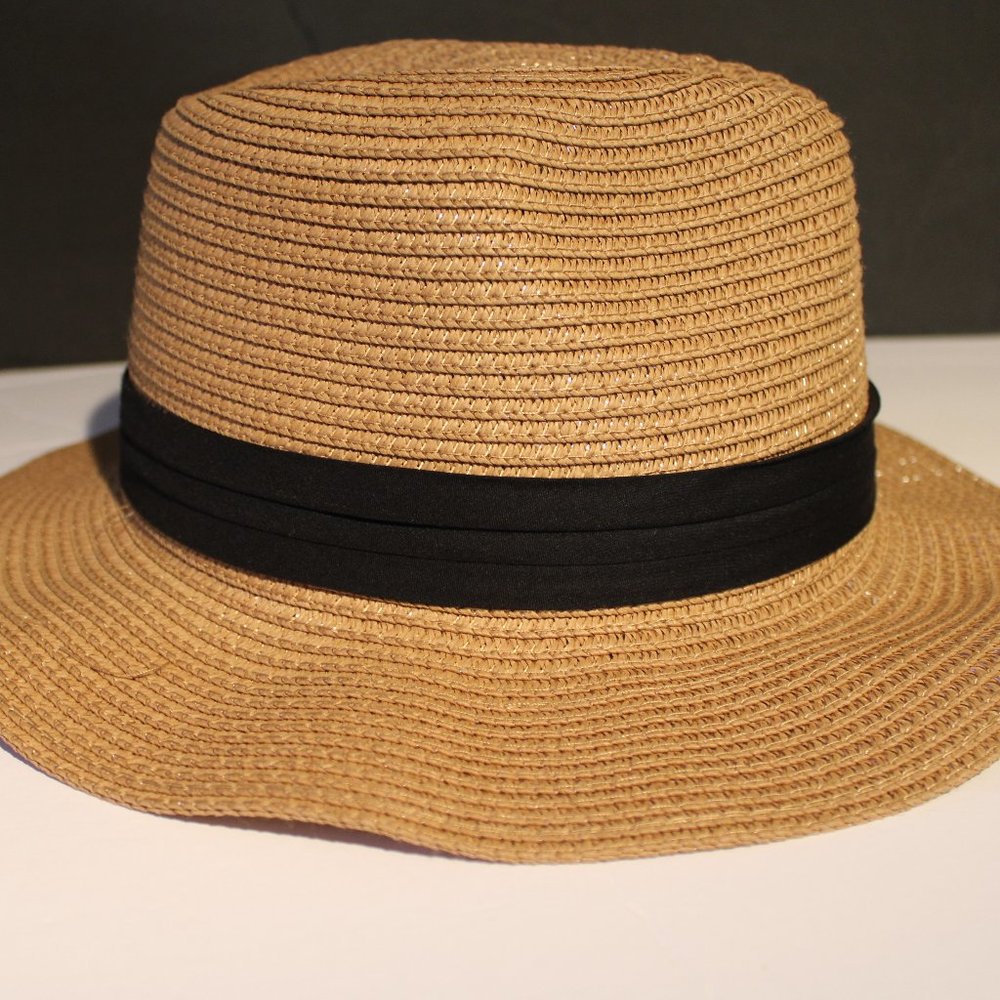 Women Tan With Black Band Hat